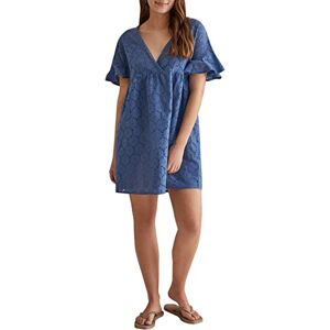 women'secret Kort Blå Textur Blommor Dam Klänning, Medium, M women'secret Kort Blå Textur Blommor Dam Klänning, Medium, M