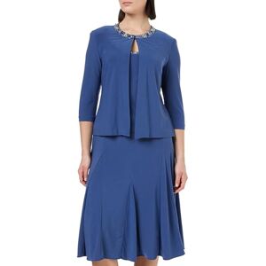 Gina Bacconi Jersey Midi A-Line jacka klänning, Wedgewood, 12, Kilträ, 38 SE Gina Bacconi Jersey Midi A-Line jacka klänning, Wedgewood, 12, Kilträ, 38 SE