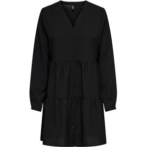 ONLY Onlnova Life Elite L/S Thea Button Dress, svart, XS ONLY Onlnova Life Elite L/S Thea Button Dress, svart, XS