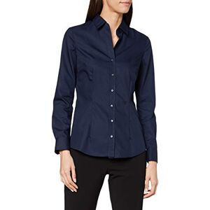 Seidensticker Bügelfreie, taillierte Hemdbluse für eine feminine Silhouette und optimalen Tragekomfort – Langarm – 100% Baumwolle dam Blus smal passform, Blå (mörkblå 18), 38 Seidensticker Bügelfreie, taillierte Hemdbluse für eine feminine Silhouette und optimalen Tragekomfort – Langarm – 100% Baumwolle dam Blus smal passform, Blå (mörkblå 18), 38