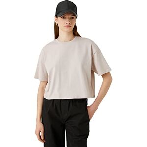 Koton Kvinnor Relax Fit kortärmad crop t-shirt, Beige (050), XXL Koton Kvinnor Relax Fit kortärmad crop t-shirt, Beige (050), XXL