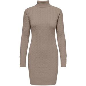 ONLY Onllouis Ls polotröja Cable Dress at KNT, mocha meringue, M ONLY Onllouis Ls polotröja Cable Dress at KNT, mocha meringue, M