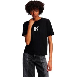 KARL LAGERFELD JEANS , Dam, Vanlig Kortärm KLogo Tee, Vanlig Passform, Svart, S KARL LAGERFELD JEANS , Dam, Vanlig Kortärm KLogo Tee, Vanlig Passform, Svart, S