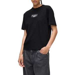 KARL LAGERFELD JEANS , Dam, Vanlig Kortärm Outline Logo T-Shirt, Vanlig Fit, Svart, L KARL LAGERFELD JEANS , Dam, Vanlig Kortärm Outline Logo T-Shirt, Vanlig Fit, Svart, L