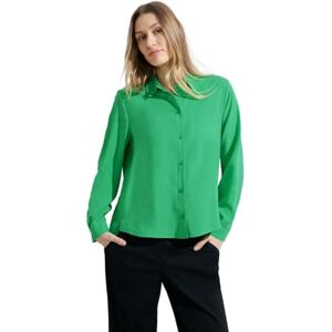 Cecil Solid kortärmad blus för kvinnor, Celery Green, XL Cecil Solid kortärmad blus för kvinnor, Celery Green, XL