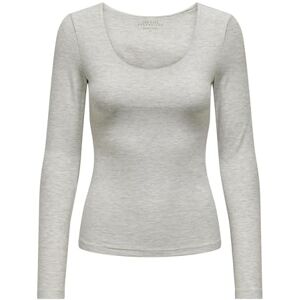 ONLY ONLCHOICE L/S 2-vägs oval hals toppbox JRS, Ljusgrå melange, XL ONLY ONLCHOICE L/S 2-vägs oval hals toppbox JRS, Ljusgrå melange, XL