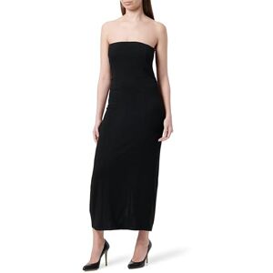 Koton dam viskos mix slit midi strapless midiklänning, Svart (999), XL Koton dam viskos mix slit midi strapless midiklänning, Svart (999), XL