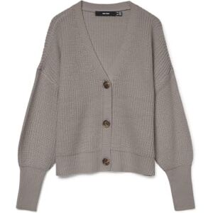 VERO MODA Vmlea Ls V-hals manschett cardigan Noos, Måne kjol, S VERO MODA Vmlea Ls V-hals manschett cardigan Noos, Måne kjol, S