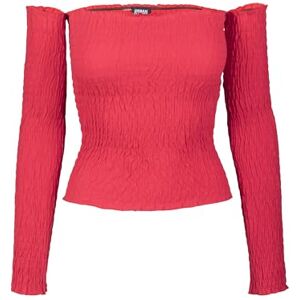 Urban Classics Dam kall axel rök L/S långärmad topp, Röd (Fire Red 00697), S Urban Classics Dam kall axel rök L/S långärmad topp, Röd (Fire Red 00697), S