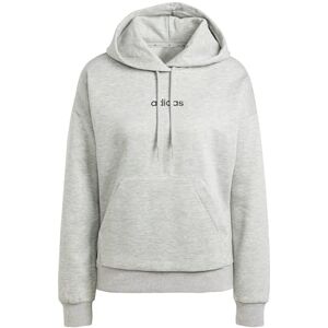 adidas Kobiety ESSENTIALS LINEAR FLEECE HOODIE, medium grey heather/black, M adidas Kobiety ESSENTIALS LINEAR FLEECE HOODIE, medium grey heather/black, M