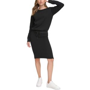 DKNY Dam Off The Shoulder Embellished Casual Dress, svart, XS DKNY Dam Off The Shoulder Embellished Casual Dress, svart, XS