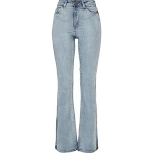 Urban Classics Dambyxor med hög midja utsvängda denim byxor, Bläck ljus blå tvättad, 30 SE Urban Classics Dambyxor med hög midja utsvängda denim byxor, Bläck ljus blå tvättad, 30 SE