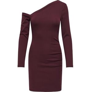 ONLY Onlvilla L/S Assymetric Dress Cs JRS, Cabernet, M ONLY Onlvilla L/S Assymetric Dress Cs JRS, Cabernet, M