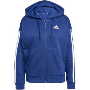 adidas dam Essentials 3-Stripes Full-Zip Fleece Hoodie Sweatshirt, dark blue/white, XXS adidas dam Essentials 3-Stripes Full-Zip Fleece Hoodie Sweatshirt, dark blue/white, XXS