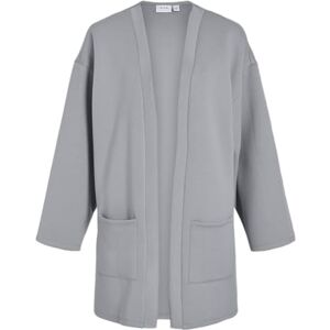 Vila Visiffi L/S lös cardigan/Pb, Ljusgrå melange, S Vila Visiffi L/S lös cardigan/Pb, Ljusgrå melange, S