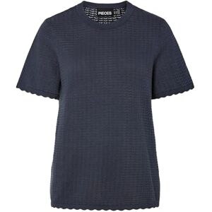 PIECES Pcscout Ss O-Neck Knit Bc, Amber blå, S PIECES Pcscout Ss O-Neck Knit Bc, Amber blå, S