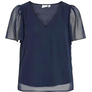 Vila Neck Top Viphalia-V-ringad T-shirt, S/S, Noos, Marinblå Blazer, 42 Dam, Marinblå kavaj, 36 Vila Neck Top Viphalia-V-ringad T-shirt, S/S, Noos, Marinblå Blazer, 42 Dam, Marinblå kavaj, 36