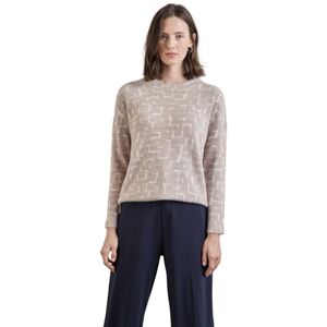 Street One Fluffig skjorta med tryck, Ljus mocha beige, 44 Street One Fluffig skjorta med tryck, Ljus mocha beige, 44