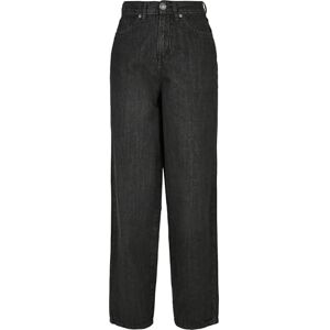 Urban Classics dam hög midja bred ben beskuren denim byxor dam, Svart blekt., 52 Urban Classics dam hög midja bred ben beskuren denim byxor dam, Svart blekt., 52