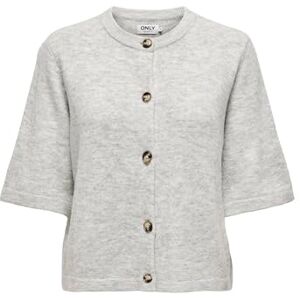 ONLY Onlcamilla S/S kofta KNT Noos, Ljusgrå melange, L ONLY Onlcamilla S/S kofta KNT Noos, Ljusgrå melange, L