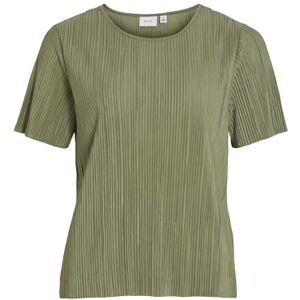 Vila dam Viplisa O-Neck S/S Top Noos t-shirt, Oljegrön, S Vila dam Viplisa O-Neck S/S Top Noos t-shirt, Oljegrön, S