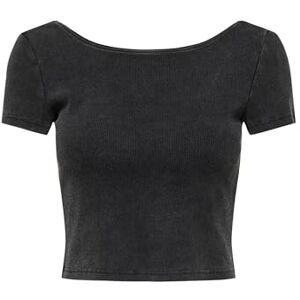 ONLY Onlgilda S/S O-hals skuren topp JRS, svart, XS ONLY Onlgilda S/S O-hals skuren topp JRS, svart, XS