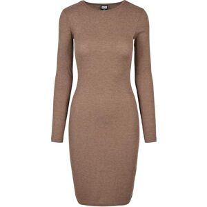 Urban Classics Långärmad midi-klänning för kvinnor, sportig, elegant och knälång, i färgerna svart, trä- och mörkkhaki, storlek XS till 5XL, Mörkkaki, XS Urban Classics Långärmad midi-klänning för kvinnor, sportig, elegant och knälång, i färgerna svart, trä- och mörkkhaki, storlek XS till 5XL, Mörkkaki, XS