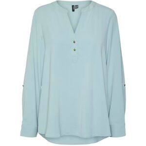 VERO MODA dam Vmani Ls Top WVN Ga Noos långärmad tröja, Grå mist, L VERO MODA dam Vmani Ls Top WVN Ga Noos långärmad tröja, Grå mist, L