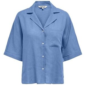 ONLY Onltokyo Life Ss Linne Bl Shirt Pnt Noos, Azurin, XS ONLY Onltokyo Life Ss Linne Bl Shirt Pnt Noos, Azurin, XS