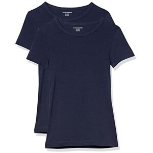 Amazon Essentials Women's Kortärmad T-shirt med rund hals smal passform, Pack of 2, Marinblå, XL Amazon Essentials Women's Kortärmad T-shirt med rund hals smal passform, Pack of 2, Marinblå, XL
