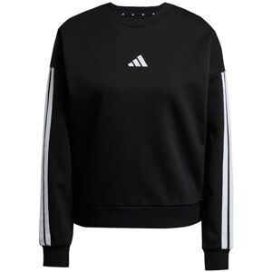 adidas dam Essentials 3-Stripes Fleece Sweatshirt, black/white, XXS adidas dam Essentials 3-Stripes Fleece Sweatshirt, black/white, XXS