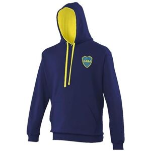 Boca Juniors unisex huvtröja sweatcapuche Bicolore Marine Et Jaune logo marinblå Large Boca Juniors unisex huvtröja sweatcapuche Bicolore Marine Et Jaune logo marinblå Large