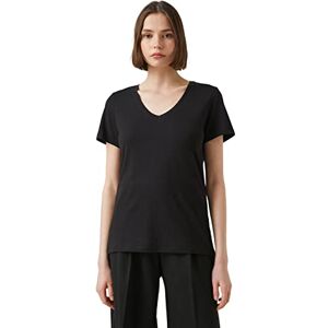 Koton Dam V-ringad kortärmad basic T-shirt, Svart (999), XXL Koton Dam V-ringad kortärmad basic T-shirt, Svart (999), XXL