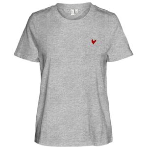 VERO MODA Vmviva S/S O-neck T-shirt JRS Btq Ga, Ljusgrå melange, M VERO MODA Vmviva S/S O-neck T-shirt JRS Btq Ga, Ljusgrå melange, M