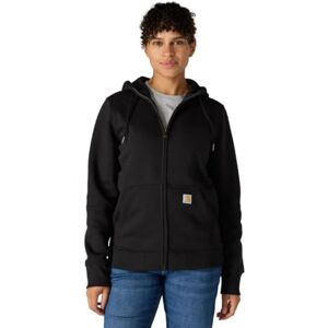 Carhartt , Dam, avslappnad passform, medelvikt, sweatshirt med hel dragkedja, Svart, S Carhartt , Dam, avslappnad passform, medelvikt, sweatshirt med hel dragkedja, Svart, S