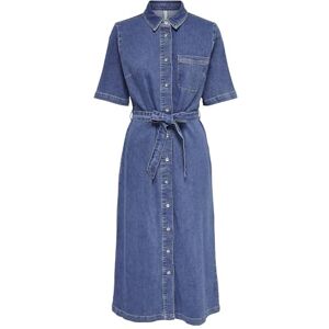 ONLY Onllana Ss Long Dress DNM Rea258 Noos, Mellanblå denim, XXS ONLY Onllana Ss Long Dress DNM Rea258 Noos, Mellanblå denim, XXS