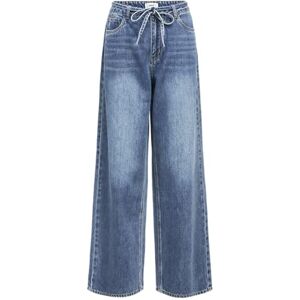 Object Objrosie Mw Wide Jeans Noos, Mellanblå denim, S Object Objrosie Mw Wide Jeans Noos, Mellanblå denim, S