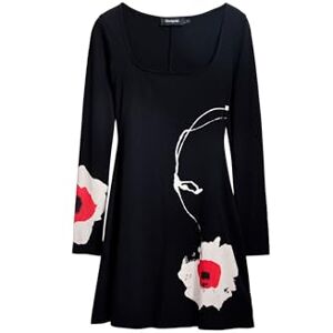 Desigual Brugge ledig klänning för kvinnor, svart, XS Desigual Brugge ledig klänning för kvinnor, svart, XS