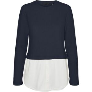 VERO MODA VMEBBA LS TOP JRS Boo GA, Marinblazer/detalj: melerad, XS VERO MODA VMEBBA LS TOP JRS Boo GA, Marinblazer/detalj: melerad, XS