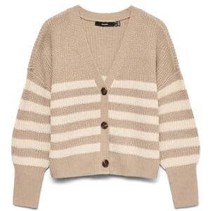 VERO MODA Vmlea Ls V-hals manschett cardigan Noos, Måne kjol, XS VERO MODA Vmlea Ls V-hals manschett cardigan Noos, Måne kjol, XS