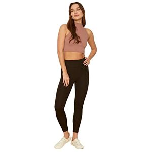 Trendyol Kvinnor, brun, hög midja, recovery stickade tights, leggings, XXS Trendyol Kvinnor, brun, hög midja, recovery stickade tights, leggings, XXS
