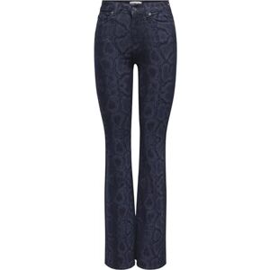 ONLY Onlpython Hw Flare Snake AOP DNM Azg, Mörkblå denim, XS / 32L ONLY Onlpython Hw Flare Snake AOP DNM Azg, Mörkblå denim, XS / 32L