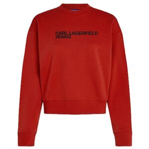 KARL LAGERFELD JEANS , kvinnor, Essential Logo Sweat, Regular Fit, Pompeian Red, XS, röd, XS KARL LAGERFELD JEANS , kvinnor, Essential Logo Sweat, Regular Fit, Pompeian Red, XS, röd, XS
