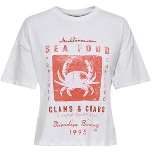 ONLY Onlbone S/S Dining to Box JRS, Ljus vit, XL ONLY Onlbone S/S Dining to Box JRS, Ljus vit, XL