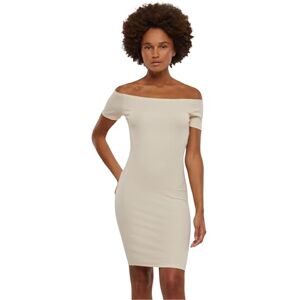 Urban Classics Dam Off Shoulder Ribbklänning, Damklänning, finns i många olika färger, storlekar XS till 5XL, Vit, S Urban Classics Dam Off Shoulder Ribbklänning, Damklänning, finns i många olika färger, storlekar XS till 5XL, Vit, S