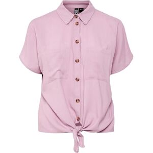 PIECES Pcpia Ss Tie Shirt Noos, Dawn rosa, L PIECES Pcpia Ss Tie Shirt Noos, Dawn rosa, L