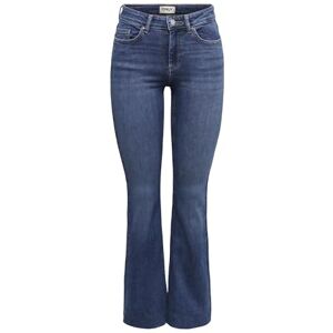 ONLY Endast Onlblush Mid Waist Flared Mb DNM Tai, Mellanblå denim, L / 32L ONLY Endast Onlblush Mid Waist Flared Mb DNM Tai, Mellanblå denim, L / 32L