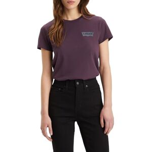 Levi's The Perfect Tee T-shirt för kvinnor, Polka Dot Shine Outline Bw Plum Perfect, XXS Levi's The Perfect Tee T-shirt för kvinnor, Polka Dot Shine Outline Bw Plum Perfect, XXS