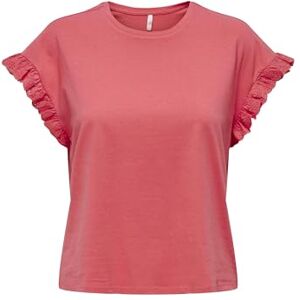 ONLY Onliris S/S Emb Top JRS T-shirt för kvinnor, Rose of Sharon, 3XL ONLY Onliris S/S Emb Top JRS T-shirt för kvinnor, Rose of Sharon, 3XL