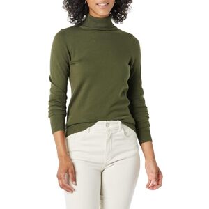Amazon Essentials Women's Lätt långärmad tröja med polokrage klassisk passform (finns i plusstorlek), Olivgrön, S Amazon Essentials Women's Lätt långärmad tröja med polokrage klassisk passform (finns i plusstorlek), Olivgrön, S